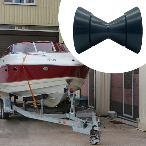 4-tommers Båt Baug Tilhenger Rullemontering Solid Tilhengerdeler Marine sleping - WELLNGS Black