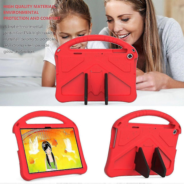 Til Lenovo Tab M10 (3. generation) Børnetablet Etui Eva Robust Stødsikkert Tablet Etui Konvertibelt H-WELLNGS Red