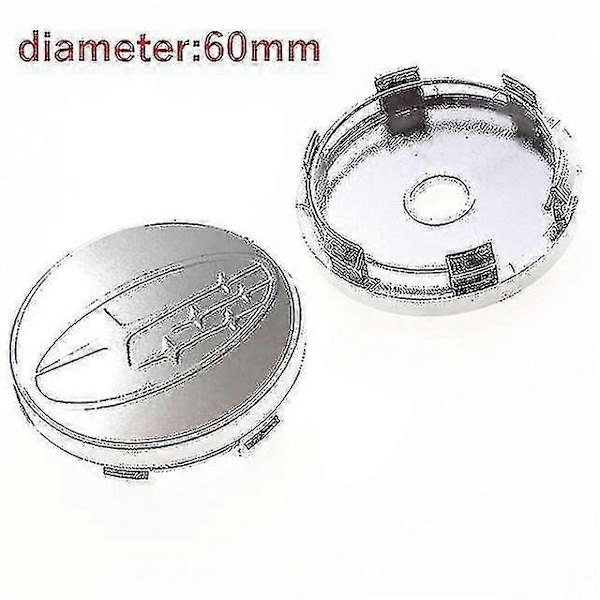 60 mm:n auton tyylinen keskihubin korkki Subaru Sti Wrx Forester Outback Impreza Legacy Xv Tribeca -tarvikkeille - WELLNGS C
