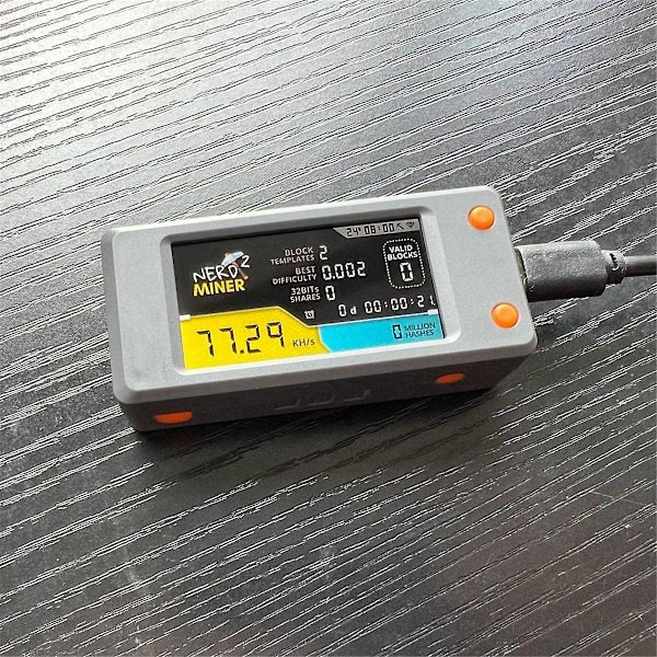 Nerd Miner V2.0 T-Display-S3 BTC Crypto Solo Lottery Nerdminer Miner LCD-näyttö 78KH/S with-WELLNGS