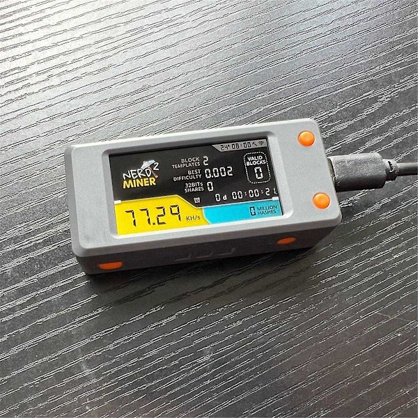 Nerd Miner V2.0 T-Display-S3 BTC Crypto Solo Lottery Nerdminer Miner LCD-skärm 78KH/S med-WELLNGS