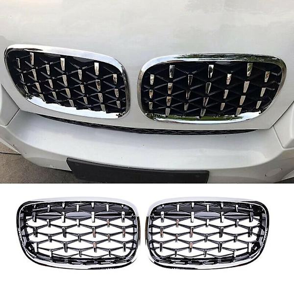 Silver Front Middle Grille Grill för X5 E70 / X6 E71 2008-2013 - WELLNGS 0 0