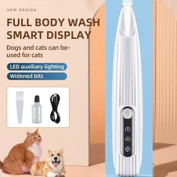 Saffory Hunde Trimmer, Saffory Elektrisk Hunde Trimmer, Pet Micro Precision Trimmer-WELLNGS white