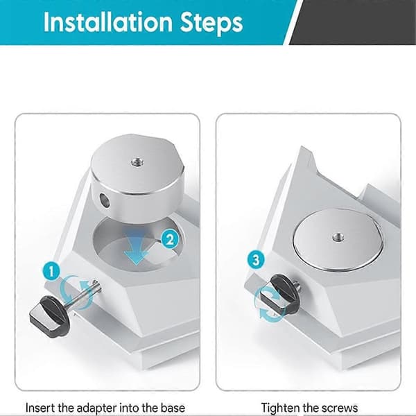 Stativadapter til Starlink-kompatibel Mini Universal 1/4 -20 Gevind Stativadapter - WELLNGS Silver