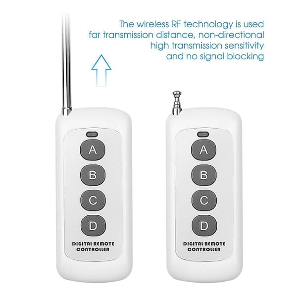 4 knappar 433MHz 1000m Långdistans Trådlös Fjärrkontroll Switch Controller-WELLNGS