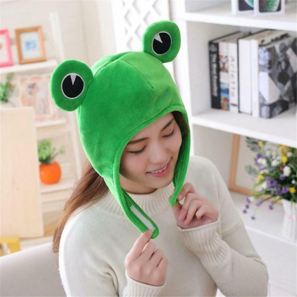 Hat til voksentøj Funny Frog Shape Hat
