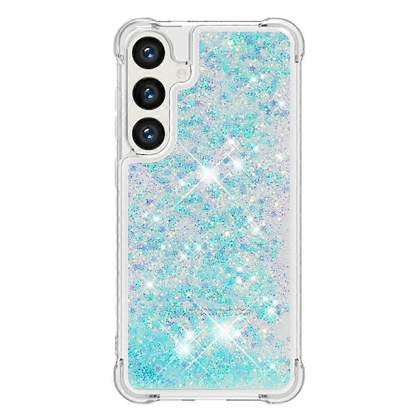 YB Quicksand Series-1 Kompatibel med Samsung Galaxy S24+ Skal Flytande Flytande Paljetter TPU-skydd - WELLNGS Blue Pentagram