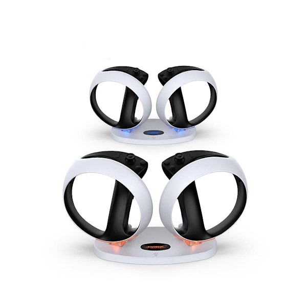 PSVR2-pelikonsolin ohjainmagneettinen latausalusta PSVR2:lle LED-valolla varustetulla kahvan latausalustalla - WELLNGS