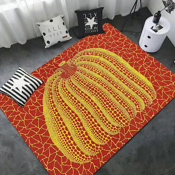Yayoi Kusama Taide Lattiapäällyste Pohjoismainen Tyyli Koti Ovimatto Kylpyhuone-wc Matot Makuuhuone Hotelli Sisustus Matto-WELLNGS z8 60x90cm