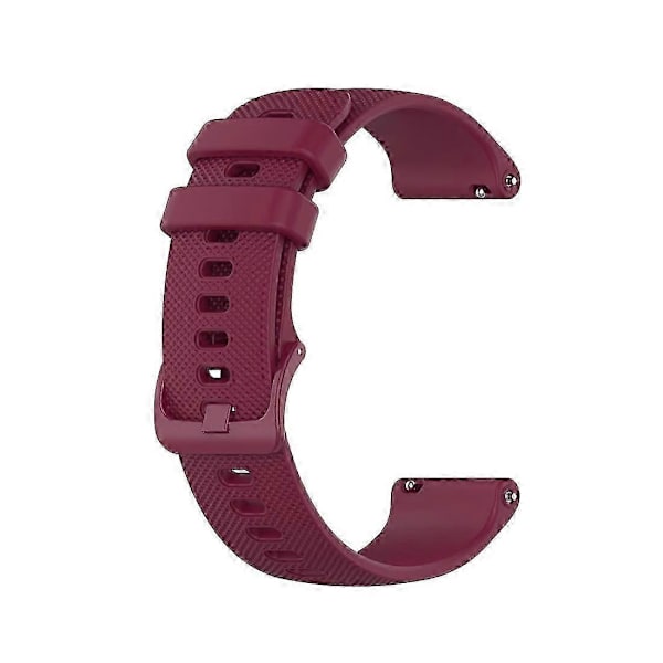 til Garmin Vivoactive 4 22mm Silikone Urrem - WELLNGS Wine Red