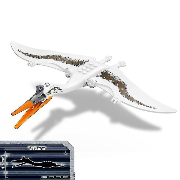 1 stk. Jurassic Big Size Dinosaur Building Blocks T-rex Quetzalcoatlus Baryonyx Actionfigurer Børnelegetøj Gaver-WELLNGS Quetzalcoatlus