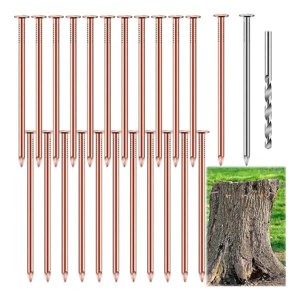 25 stk. kobbersøm til trædræbning, 8,9 cm rene kobbersøm bulk, stubfjernelsessøm hardware - WELLNGS
