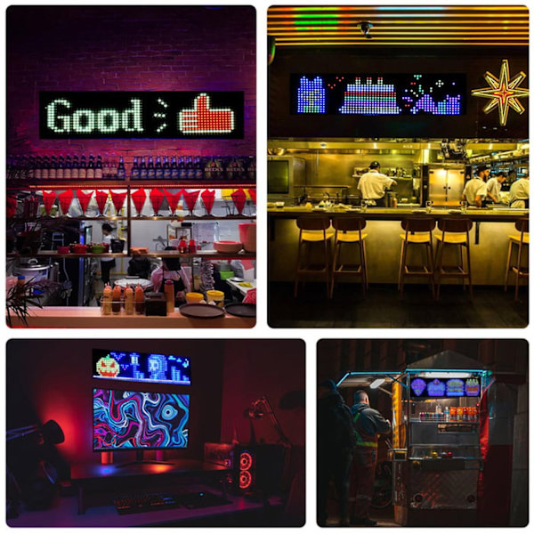 Led Matrix Pixel Panel Scrolling Bright Advertising Led Signs Fleksibel Usb 5v Led Bilskilt Bluetooth App Control-WELLNGS