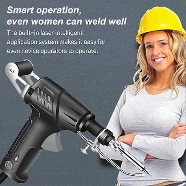 Internvärmda industriella lasersvetsverktyg, multifunktionell lödkolv lödpistol set, automatisk sladdansluten lödkolv - WELLNGS Green EU plug
