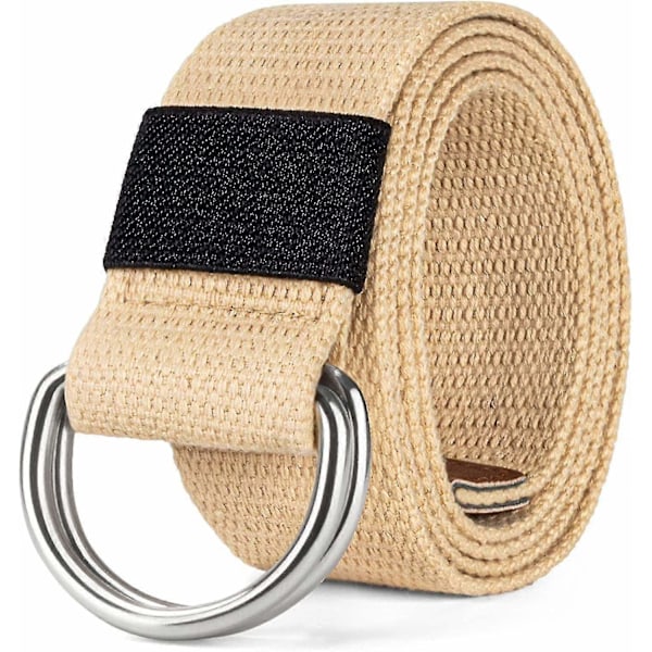 Canvas-vyöt miehille ja naisille - WELLNGS Silver Buckle khaki waist size 36 39inch