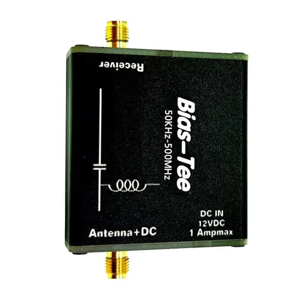 til HFDYLoop HFDY Loop Antenne Feed Bias Tee 50KHz-500MHz RF DC Blocker Biaser-WELLNGS