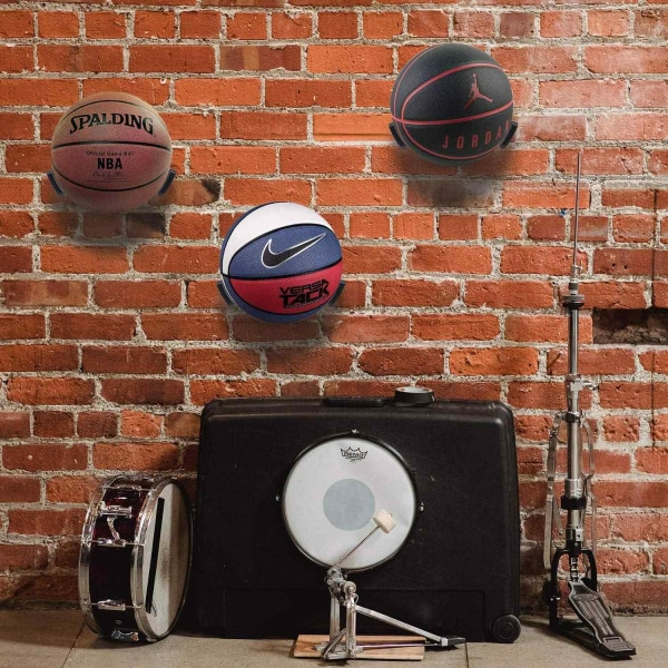 2-pack bollhållare Väggmonterade displayställ för basket fotboll fotboll volleyboll träning boll förvaring-WELLNGS