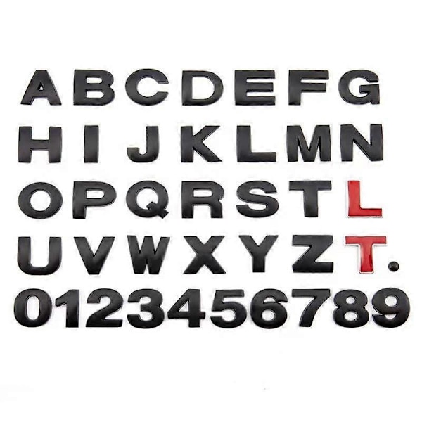 1 kpl 3D metalli 45mm 25mm DIY kirjaimet aakkoset tunnus numerot kromi merkintä autotarra digitaalinen merkki tarvikkeet moottoripyörä-WELLNGS Black45MM6 or 9 6 or 9