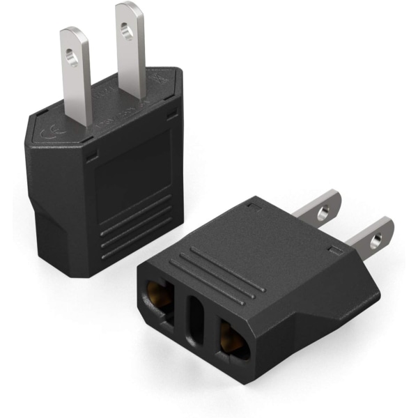 Europe to American Outlet Plug Adapter, European EU to US T-WELLNGS
