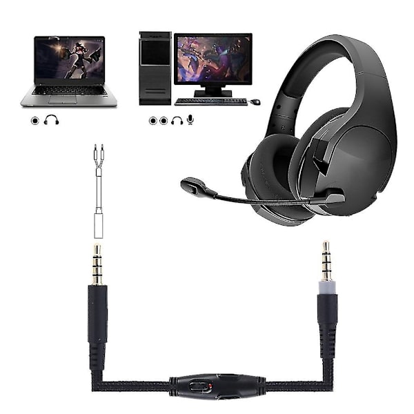 1,5 m:n kaapeli, äänijohto, kuulokkeiden vaihtokaapeli Hyperx Cloudille Alpha/flight-WELLNGS:lle