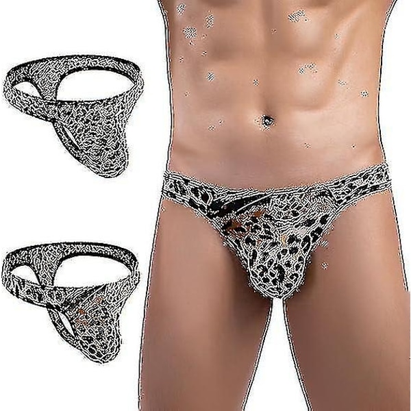 Miesten Leopardikuvioiset Thong G-string -alushousut - WELLNGS Tiger head gold M