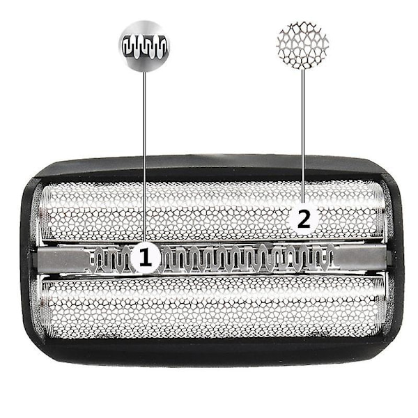 30B barberblad for Braun 310 erstatnings barberhøvel nettdeksel svart-WELLNGS
