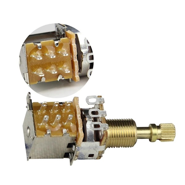 1 stk Gitar Push/Push Potensiometer Kort Aks Push Push Potensiometer Elektrisk Gitar Pot A500k F-WELLNGS