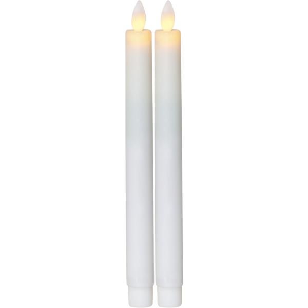Antik ljus 2-pack LED GLOW med timer White-WELLNGS White 24 cm långa