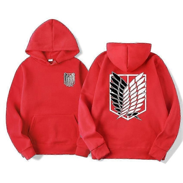 Attack on Titan Hoodie for Menn - Anime Hoodie, Streetwear Pullover, Harajuku Hoodie, Genser - WELLNGS khaki M