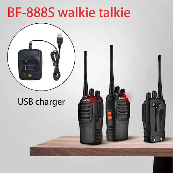 2X Radiopuhelin Bf-888s Kannettava Kaksisuuntainen Radio 5w Uhf 400-470mhz Ladattava - WELLNGS