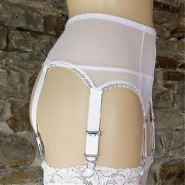Sexy Dame Midje Strømpebånd for Strømper - WELLNGS White M