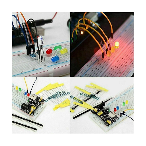 1818 stk. DIY elektronikk komponenter sett sortiment motstander Led Triode kondensatorer dioder Pcb Potent-WELLNGS 0 0