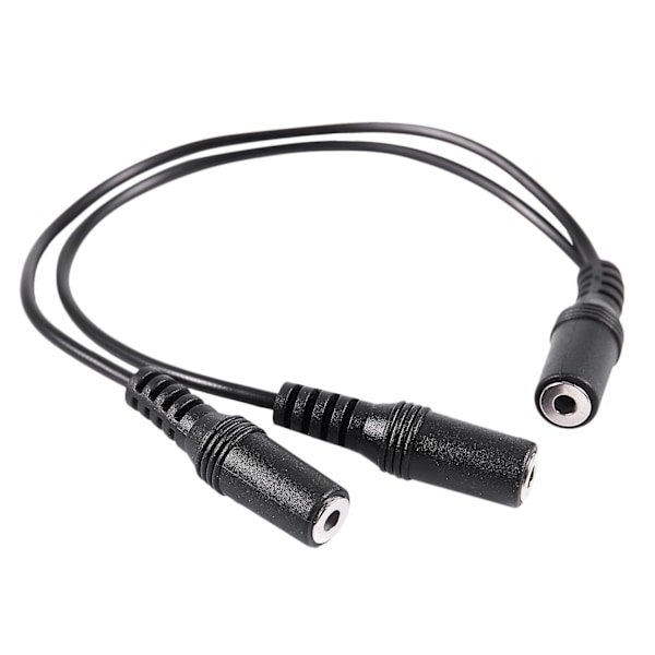 28cm 3,5 mm hunn til dobbel jack hunn Y-splitter stereo lydkabel svart-WELLNGS 0 0