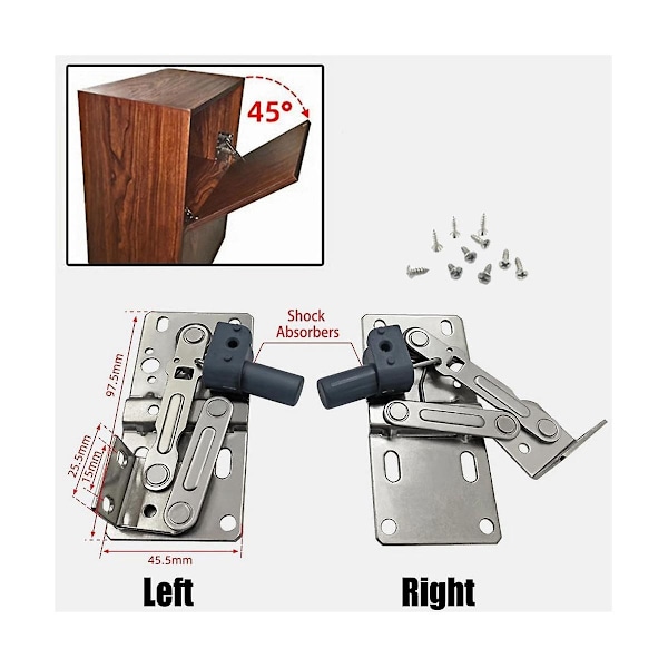 2-pack utdragbara fackfjädrar för diskbänkslådor, fjädrar för utdragbara fack framtill på diskbänken, falsk front Cabin-WELLNGS