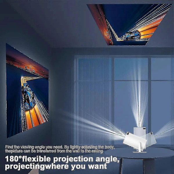 4k Mini Projektori 10000 Lumen Led 1080p Wifi Bluetooth Uhd Kannettava Kotiteatteri-WELLNGS