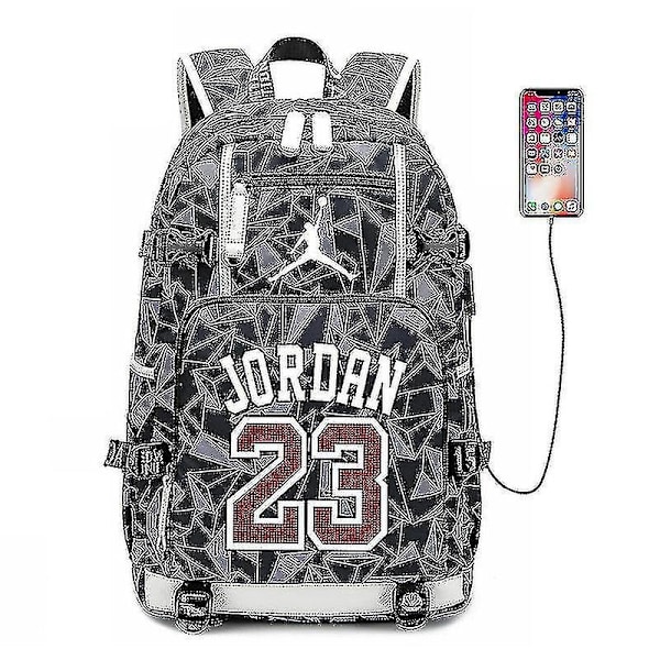 Nba Peripheral Series Star   Multifunctional Usb Backpack Luminous Fluorescent Backpack-WELLNGS Kyrie Irving