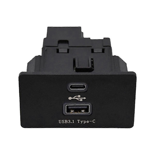 Dubbel USB CarPlay-gränssnittsmodul med typ-C för 2016-2020 HC3Z-19A387-B-WELLNGS