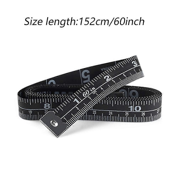 Måttband 4-pack, Måttband för kropp Dubbel Skala Måttband för Sömnad, Kropp, Skräddare 150 cm/60 Tum-WELLNGS black
