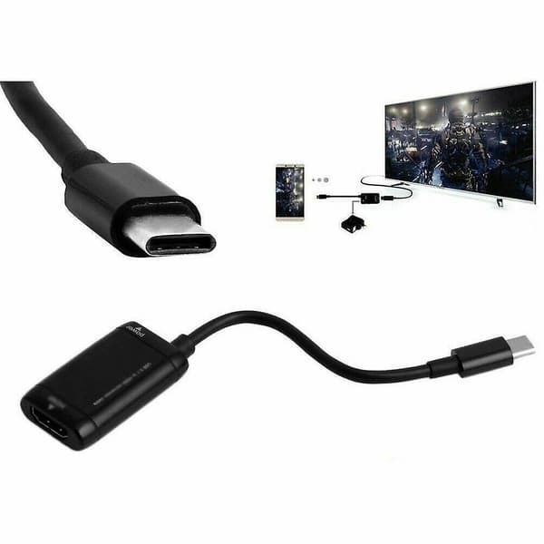 USB-C MHL til HDMI videokabeladapter til telefoner og tablets
