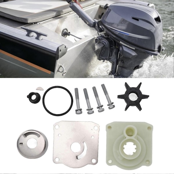 Vandpumpe Impeller Reparationssæt 61NW007811 Udskiftning Kompatibel med Yamaha Påhængsmotorer 25/30 HK NO.25332-WELLNGS
