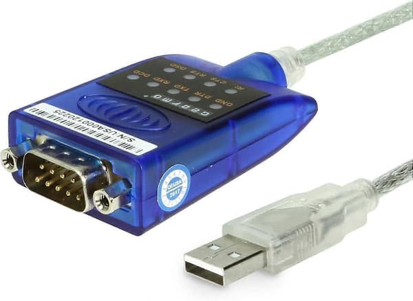 USB - sarja RS-232 -sovitin LED-merkkivaloilla, FTDI-piirisarja, tukee Windows-WELLNGS:ää