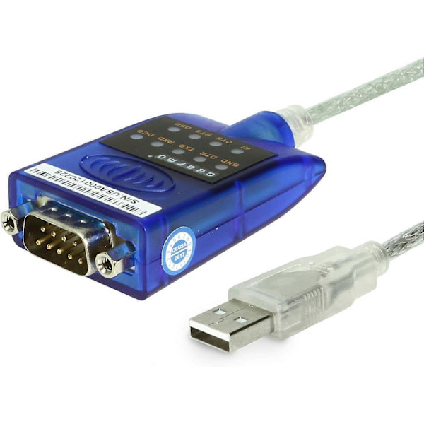 USB till Seriell RS-232 Adapter med LED-Indikatorer, FTDI Chipset, Stöder Windows-WELLNGS
