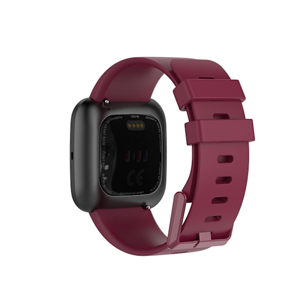 Silikone urrem til Fitbit Versa 2/Versa Lite/Størrelse: L-WELLNGS Wine red Other Phone Models