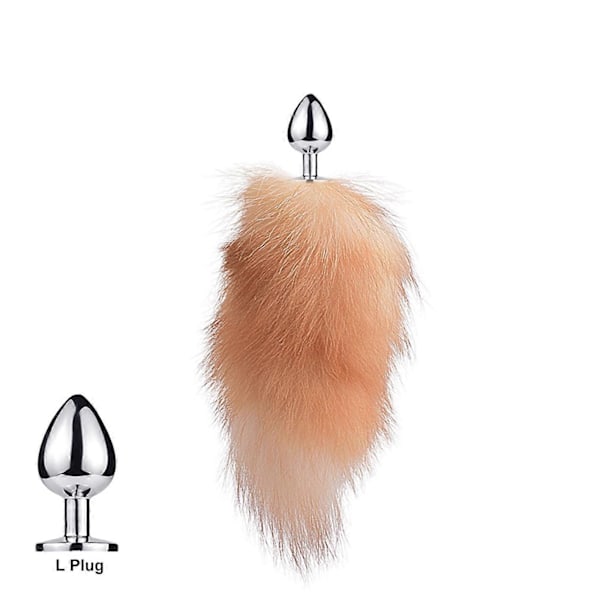 Svans Plug-In Rävsvans Katt Små Rekvisita Äkta Hår Liten Svans Avtagbar Hundleksak Sp-WELLNGS Floating Gold Fox L