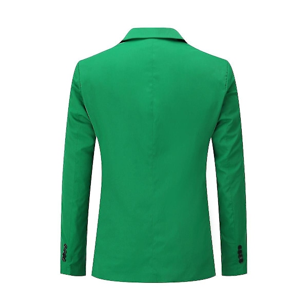 Allthemen Miesten Yksivärinen Slim Fit Business Casual Blazer - WELLNGS Green XS