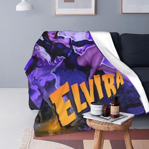 Mistress Elvira of The Dark Blanket Ultra Soft Flannel Fleece Throw Blanket for Bedroom Livingroom Sofa Air Conditioning Blanket ABD16353-WELLNGS 60x50in 150x125cm