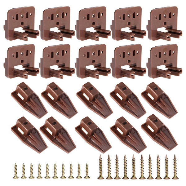 10PCS Drawer Slide Track Guide Glide for Center Mount Drawer for Dressers and for Nightstand 1 Drawer Systems-WELLNGS