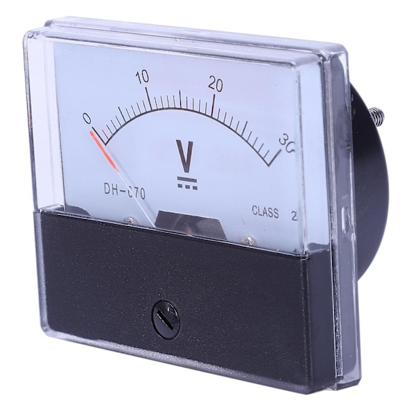 DH-670 Nøjagtighed DC 30V Analog Panel Meter Voltmeter-WELLNGS