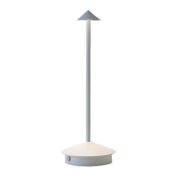 Aluminiumsdæmpbar LED-bordlampe, IP54-beskyttelse, indendørs/udendørs brug, stik ladebase, H29cm, EU-stik - Corten-WELLNGS White