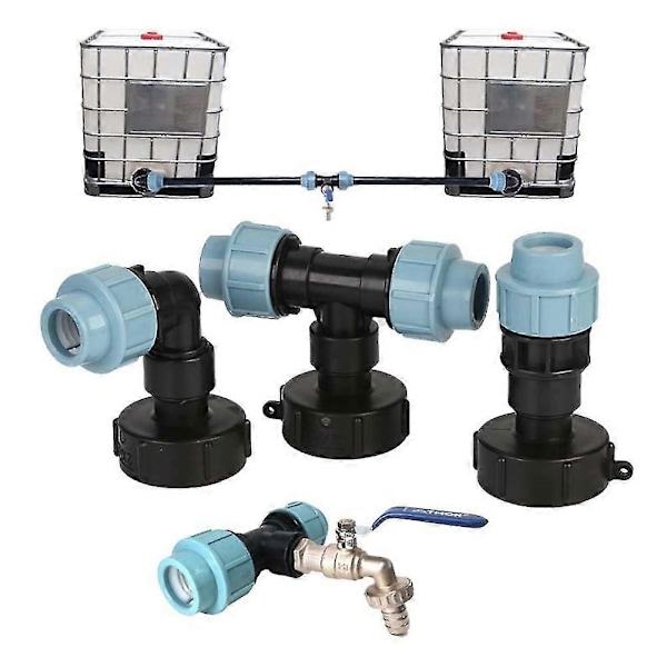IBC-säiliön letkuliitäntä Puutarhan kasteluletkun sovitin Kotitalouden hanan liitäntätyökalu - WELLNGS 32mm Elbow Adapter